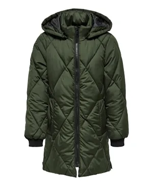 Only Kids - Long Quilted Jacket - Green