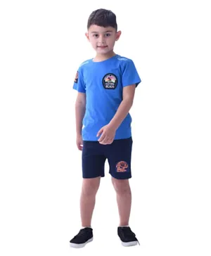 Victor and Jane -  Boys 2-Piece Set With Short Sleeve T-Shirt & Shorts - Navy