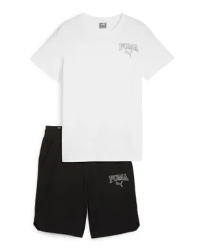PUMA Squad Short Set - White & Black