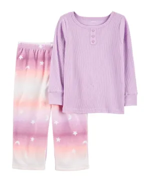 Carter's 2 Piece Moon Thermal & Fleece Pyjamas Set - Purple