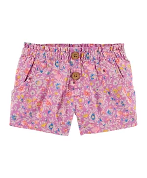 OshKosh B'Gosh Floral Linen Shorts - Pink