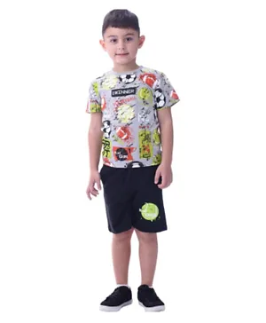 Victor and Jane - Boys 2-Piece Set With Short Sleeve T-Shirt & Shorts - Multi