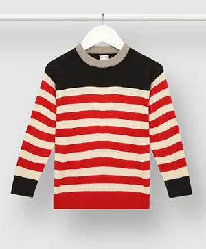 NEON - Striped Pullover - Red