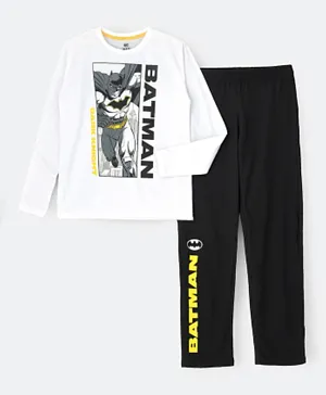 UrbanHaul X WB Batman Pyjama Set - White & Black