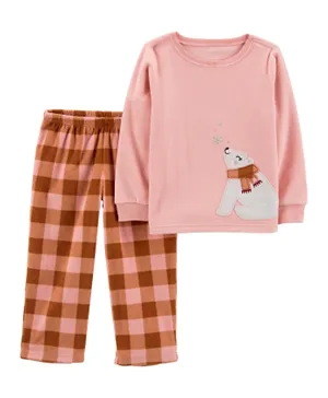 Carter's Polar Bear Pajama - Brown Pink