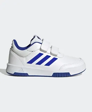 اديداس - حذاء  رياضي مخطط - أبيض وأزرق