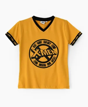 Marvel X Men V Neck T-Shirt - Yellow