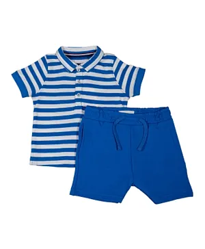 Finelook - Boys Polo T-Shirt & Shorts Set - Blue