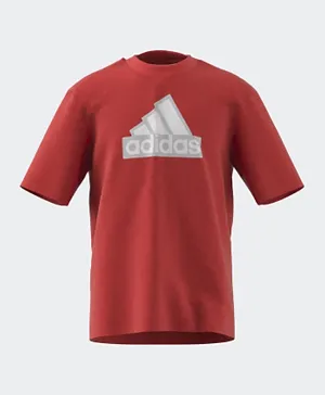 adidas Future Icons Logo Pique Graphic T-Shirt - Maroon