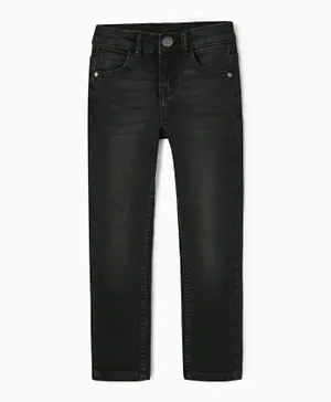 Zippy Solid Slim Fit Denim Jeans - Black