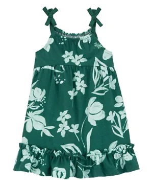 كارترز - فستان قطني بطبعات زهور - أخضر