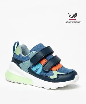 Juniors - Colour block Sneakers With Hook And Loop Closure - Beige