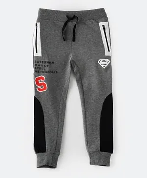 Warner Bros Superman Front Pockets Joggers - Grey