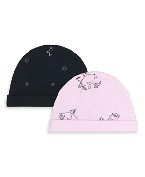 أكاس - قبعة للأطفال (طقم من 2) - أسود وردي