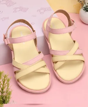 Babyoye Party Wear Sandals - Pink Yellow