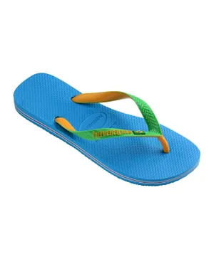 Havaianas Brasil Mix Flip Flops - Turquoise / Pop Yellow