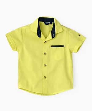 Jam Front Pocket Button Closure Shirt - Yellow