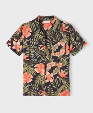 نيم إت - قميص بطبعة زهور  - كحلي