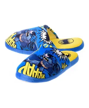 Urban Haul Warner Brothers Batman Plush Slip On Home Slippers - Blue