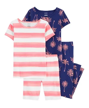 Carter's 4-Piece Palm Tree 100% Snug Fit Cotton Pyjama Set - Multicolor