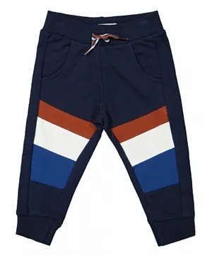 Dirkje Striped Jogging Trousers - Navy