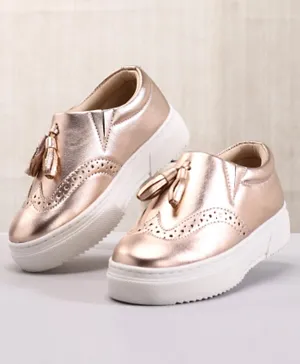 Pine Kids Pull On Casual Chunky Sole Shoes - Rose Gold