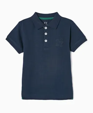 Zippy Cotton Short Sleeves T-Shirt - Dark Blue