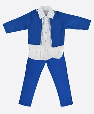 Finelook - Girls Pajamas & Top Set 2 Piece With Jacket - Blue