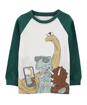 Carter's Dinosaur Jersey Tee-Multicolor