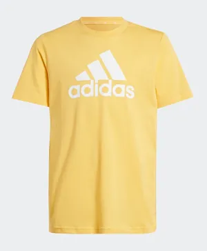 adidas Essentials Big Logo Cotton Graphic T-Shirt - Yellow