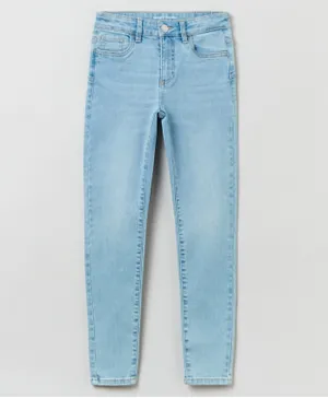 OVS Solid Skinny-Fit Jeans - Blue