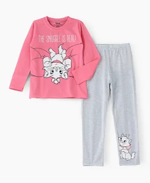UrbanHaul X Disney Marie Pyjama Set - Pink & Grey