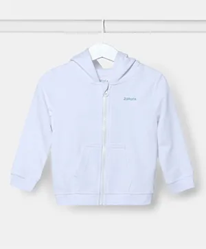 Zarafa - Sweat Jacket with Hoodie - White
