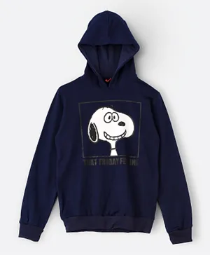 Peanuts Snoopy Hooded Sweatshirt - Black
