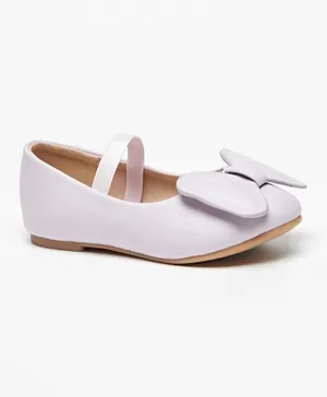Flora Bella By Shoexpress - Mary Jane Shoes With Bow Accent And Elasticated Strap - Purple