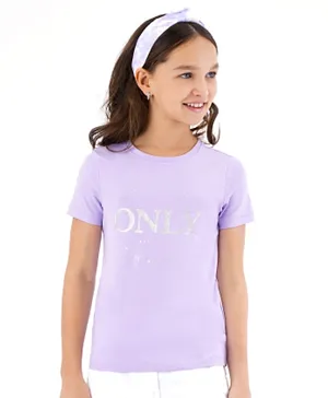Only Kids New Girl in Town T-Shirt - Purple
