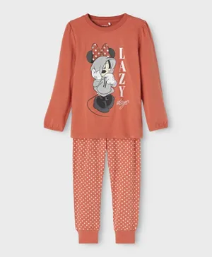 Name It Disney Minnie Mouse Nightsuit - Etruscan Red