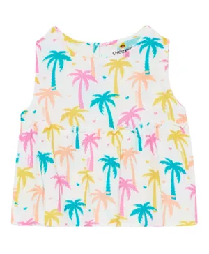 Cheekee Munkee All Over Palm Tree Print T-shirt - Multicolor