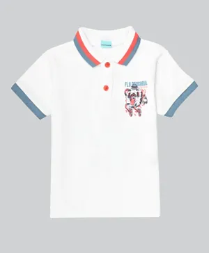 Finelook - Boys Polo T-Shirt with Short Sleeves - White