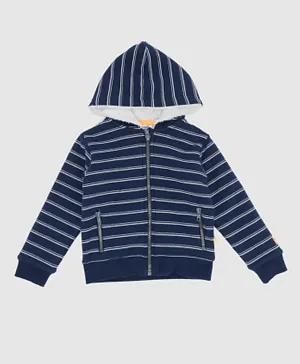 R&B Kids - Striped Fashion Hoodie - Navy