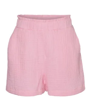 Vero Moda Solid Shorts - Pink