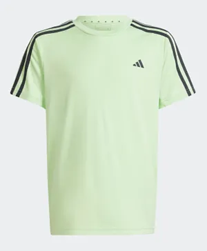 adidas Train Essentials Aeroready 3 Stripes Regular Fit Graphic T-Shirt - Green