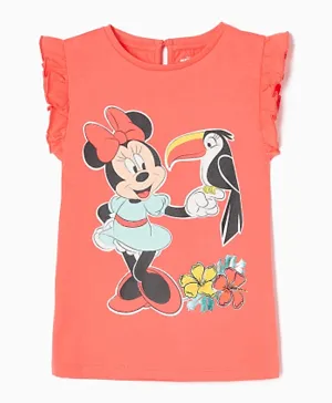 Zippy Minnie Mouse  Sleeveless Cotton T-shirt - Coral