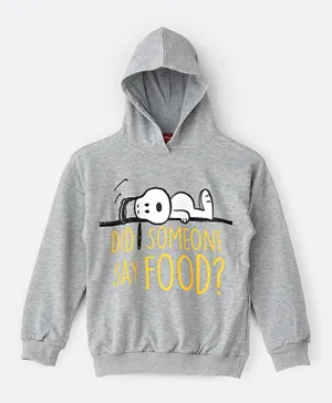 Peanuts Snoopy Hooded Sweatshirt - Grey