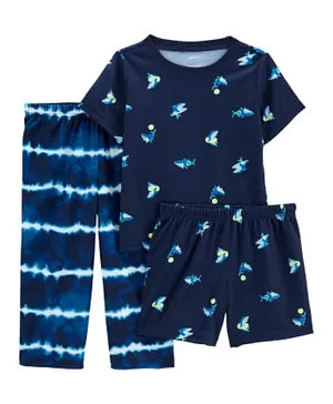 Carter's 3-Piece Shark Loose Fit Pyjamas - Blue