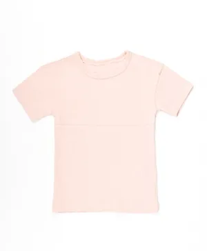 Finelook - Solid Half Slevee T-shirt - Pink