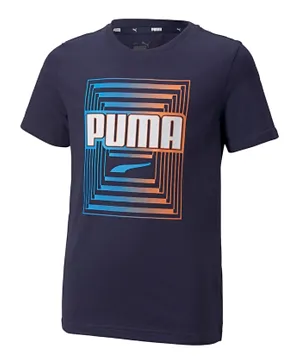 PUMA Alpha Graphic T-Shirt -  Peacoat