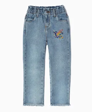 Zippy Embroidered Jeans - Blue