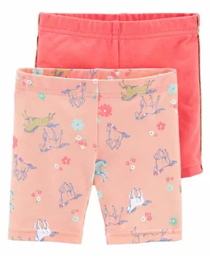 Carter's Shorts Unicorn Print Pack of 2 - Pink