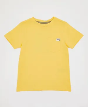 R&B Kids - HS Solid T-Shirt with Pocket - Yellow